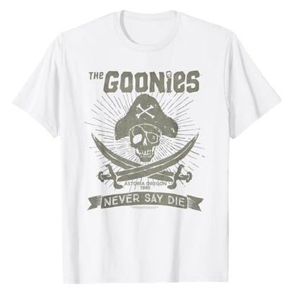 Front - The Goonies Unisex Adult Never Say Die T-Shirt