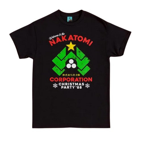 Front - Die Hard Unisex Adult Nakatomi Corparation Christmas T-Shirt