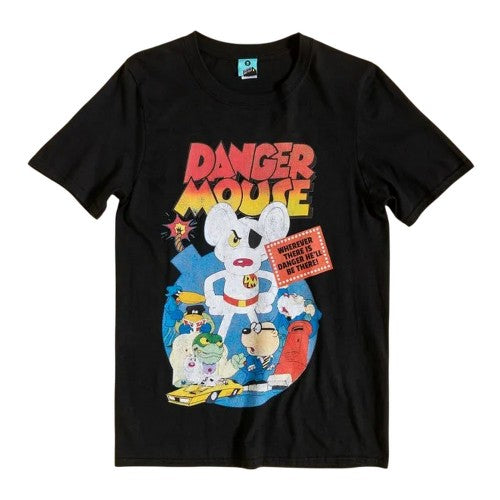 Front - Danger Mouse Unisex Adult Retro T-Shirt