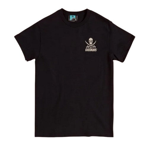 Front - The Goonies Unisex Adult Skull And Crossbones Embroidered T-Shirt