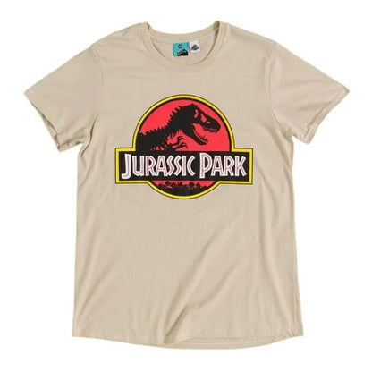 Front - Jurassic Park Womens/Ladies Classic Logo Fitted T-Shirt