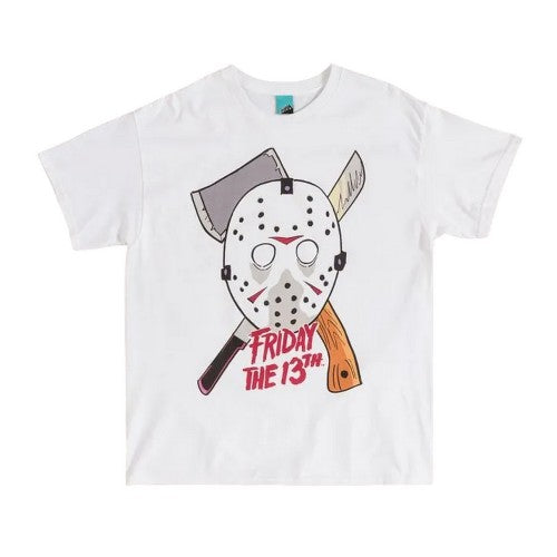 Front - Friday The 13th Unisex Adult Hockey Mask T-Shirt