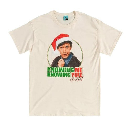 Front - Alan Partridge Unisex Adult Knowing Me Knowing Yule T-Shirt