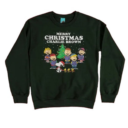 Front - Peanuts Unisex Adult Charlie Brown Christmas Sweatshirt