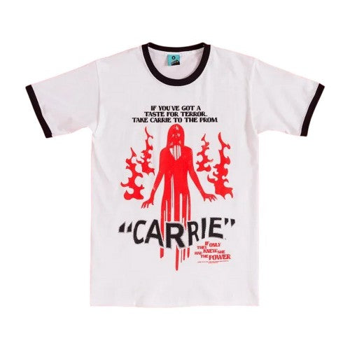 Front - Carrie Unisex Adult Taste For Terror Ringer T-Shirt