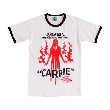 Front - Carrie Unisex Adult Taste For Terror Ringer T-Shirt