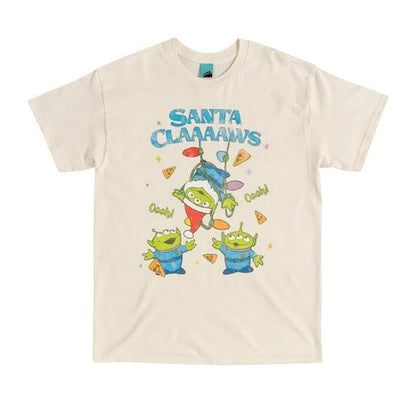 Front - Toy Story Unisex Adult Aliens Santa Claus Christmas T-Shirt