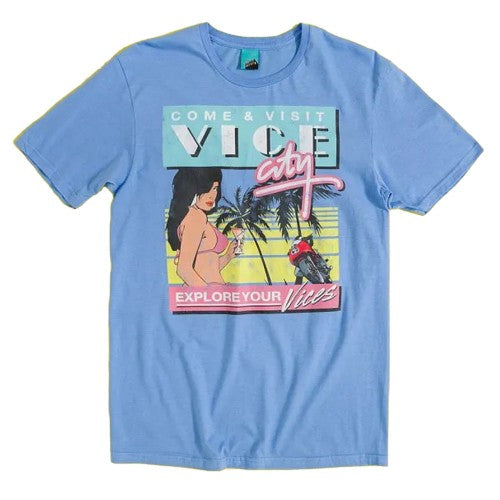 Front - Grand Theft Auto Unisex Adult Come and Visit Vice City T-Shirt