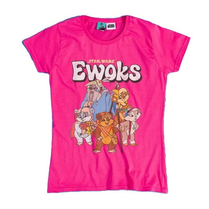 Front - Star Wars Womens/Ladies Ewoks Cartoon T-Shirt