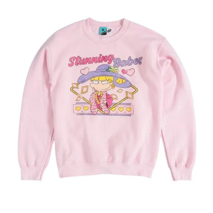 Front - Rugrats Unisex Adult Stunning Babes Angelica Sweatshirt