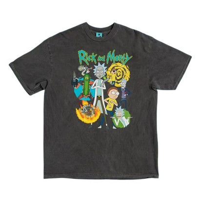 Front - Rick And Morty Unisex Adult Vintage Wash T-Shirt