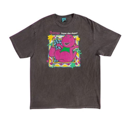 Front - Barney Unisex Adult Super Dee Duper T-Shirt