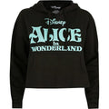 Front - Alice In Wonderland Womens/Ladies Logo Crop Hoodie