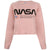 Front - NASA Womens/Ladies National Aeronautics Crop Sweatshirt
