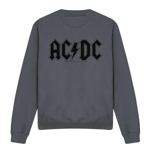 Front - AC/DC Unisex Adult Worn Logo Sweatshirt
