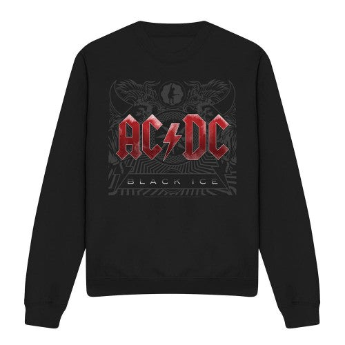 Front - AC/DC Unisex Adult Black Ice Sweatshirt