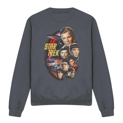 Front - Star Trek Unisex Adult Classic Crew Sweatshirt