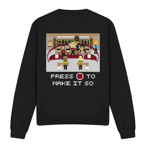 Front - Star Trek Unisex Adult Make It So Pixel Sweatshirt