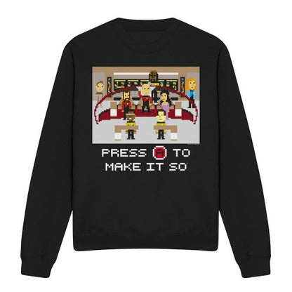 Front - Star Trek Unisex Adult Make It So Pixel Sweatshirt