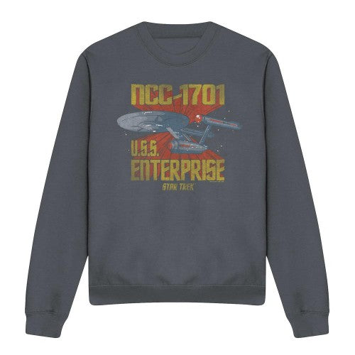 Front - Star Trek Unisex Adult NCC-1701 Sweatshirt