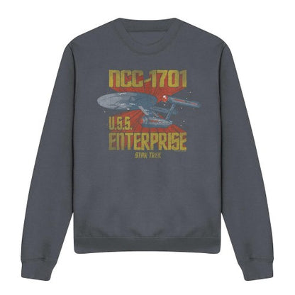 Front - Star Trek Unisex Adult NCC-1701 Sweatshirt