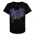 Front - Fender Womens/Ladies Classic Repeat Logo T-Shirt