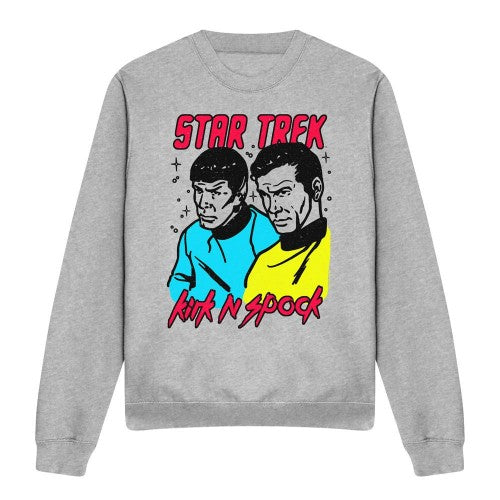 Front - Star Trek Unisex Adult Kirk & Spock Sweatshirt