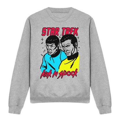 Front - Star Trek Unisex Adult Kirk & Spock Sweatshirt