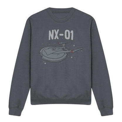 Front - Star Trek Unisex Adult The OG NX Class Sweatshirt