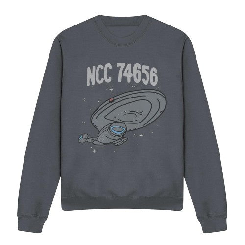 Front - Star Trek Unisex Adult The Intrepid Class Sweatshirt