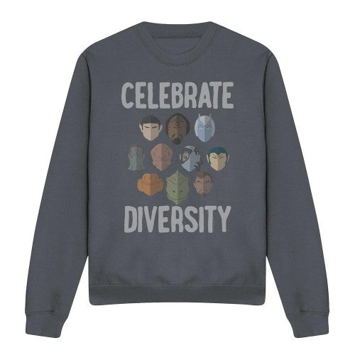 Front - Star Trek Unisex Adult The Celebrate Diversity Sweatshirt