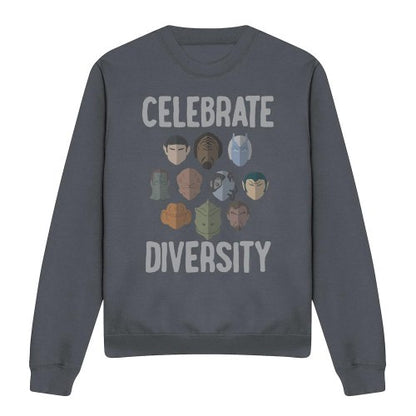Front - Star Trek Unisex Adult The Celebrate Diversity Sweatshirt