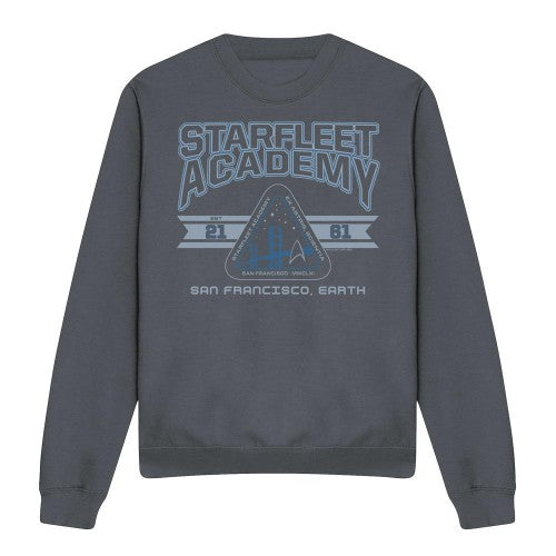 Front - Star Trek Unisex Adult Starfleet Academy Earth Sweatshirt