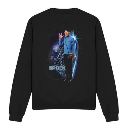 Front - Star Trek Unisex Adult Galactic Spock Sweatshirt