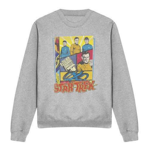 Front - Star Trek Unisex Adult Vintage Collage Sweatshirt