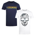 Front - The Goonies Mens Skull T-Shirt (Pack of 2)