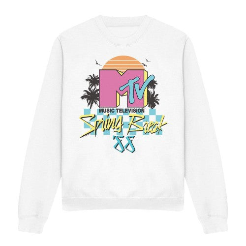 Front - MTV Unisex Adult Spring Break Checkerboard Sweatshirt