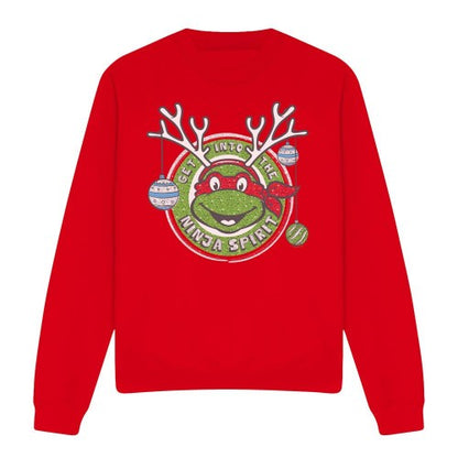 Front - Teenage Mutant Ninja Turtles Unisex Adult Into The Ninja Spirit Christmas Sweatshirt