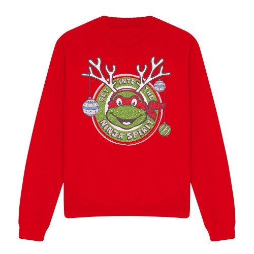 Front - Teenage Mutant Ninja Turtles Unisex Adult Into The Ninja Spirit Christmas Sweatshirt