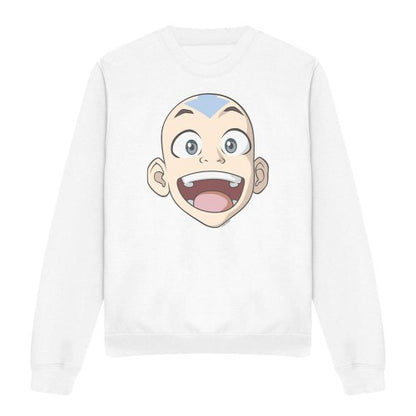 Front - Avatar: The Last Airbender Unisex Adult Aang Big Face Sweatshirt