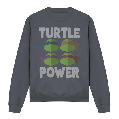 Front - Teenage Mutant Ninja Turtles Unisex Adult Turtle Power Faces Sweatshirt