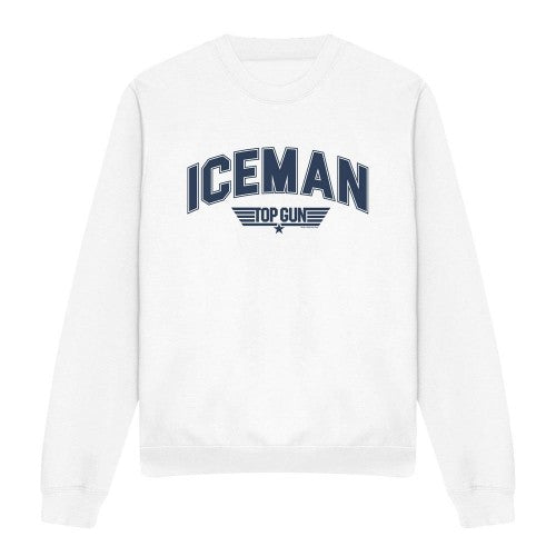 Front - Top Gun Unisex Adult Iceman Varsity Sweatshirt