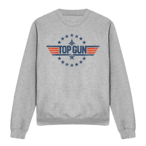 Front - Top Gun Unisex Adult Star Logo Sweatshirt
