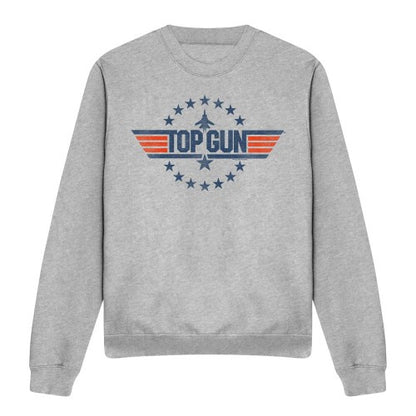 Front - Top Gun Unisex Adult Star Logo Sweatshirt