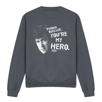 Front - Ferris Bueller´s Day Off Unisex Adult My Hero Sweatshirt