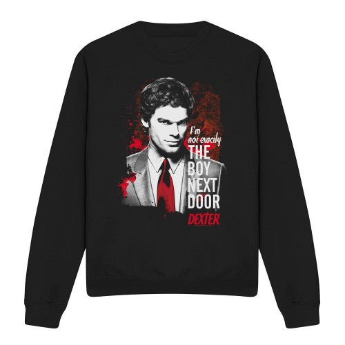 Front - Dexter Unisex Adult Boy Next Door Sweatshirt