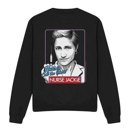 Front - Nurse Jackie Unisex Adult Nurses Call The Shots Sweatshirt