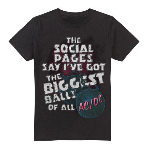Front - AC/DC Mens Big Balls T-Shirt