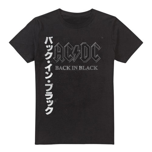 Front - AC/DC Mens Back in the Day Kanji T-Shirt