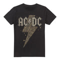 Front - AC/DC Mens Leopard Print Bolt T-Shirt